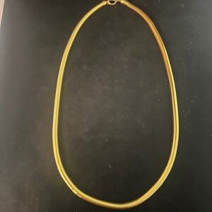 Anne Klein Chunky Gold Tone Herringbone Necklace